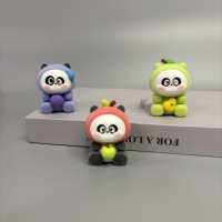 Boîte mystère Panda en PVC floqué, série XiaoQ Food Fun, jouet mystère animal mignon au design original, idéal pour les enfants