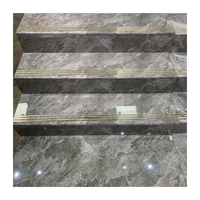 Carreaux de sol en porcelaine vitrifiée aspect marbre gris moderne, antidérapants, pour escaliers, 470x1200mm, qualité supérieure 3A, certifiés CE