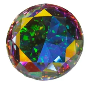 Cristal de lujo más grande, 50mm redondo K9 gema corte punto trasero cristal joyería diamantes de imitación puede ser con garra