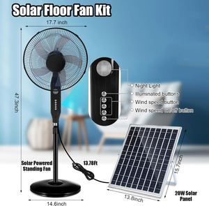 Ventilador de Mesa Solar Recargable Portátil de 15W, 3 Velocidades Ajustables, de Alta Calidad para Hogar, Oficina, Autocaravana y Uso en Exteriores - Product Image 4