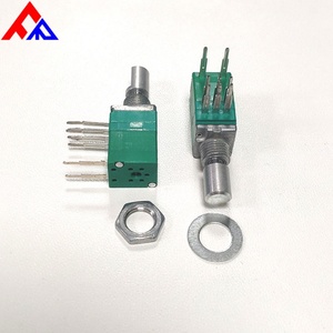Potentiomètre rotatif à axe plat moleté en métal à insertion latérale 8 broches de haute qualité 10K-100K 20% - Product Image 2