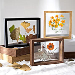 Cadre <span class=keywords><strong>photo</strong></span> en verre double face créatif fait à la main cadres en <span class=keywords><strong>bois</strong></span> fleurs séchées image transparente spécimen en <span class=keywords><strong>bois</strong></span> <span class=keywords><strong>Photo</strong></span> - Product Image 2