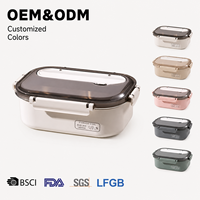 Boîte à lunch isotherme en acier inoxydable 304 à double compartiment, compatible micro-ondes, chauffable, préservant la fraîcheur, résistante aux hautes températures pour