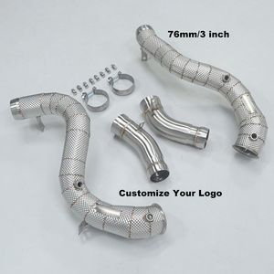 Tuyau d'échappement en stock pour MERCEDES AMG GLC63 M177 2018+ sans catalyseur avec bouclier thermique - Product Image 1