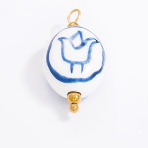 Nuevos dijes de joyería de porcelana azul y blanca de estilo chino, hechos a mano, de acero inoxidable, para collares y pendientes DIY - Product Image 4