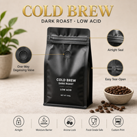 Sachets de café à 8 soudures latérales, sacs à fond barrière premium, refermables avec fermeture éclair, impression numérique personnalisée, faible MOQ pour l'emballage du café