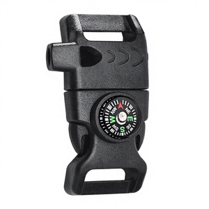 Pulsera <span class=keywords><strong>de</strong></span> nailon para exteriores con brillo nocturno, resistente al agua y a los golpes, con iniciador <span class=keywords><strong>de</strong></span> fuego <span class=keywords><strong>de</strong></span> 5/<span class=keywords><strong>8</strong></span> pulgadas, brújula, rascador <span class=keywords><strong>de</strong></span> pedernal, silbato y puntero. - Product Image 2