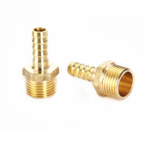 Brass Lắp Ống 4Mm 6Mm 8Mm 10Mm 12Mm 19Mm Hose Barb Tail 1/8 "1/4" 1/2 "3/8" BSP Nam Kết Nối Đồng Doanh Coupler Adapter