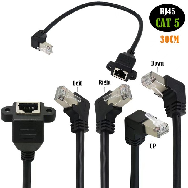 Customize Cat5 Cat6 Female Network Extension Cable Industrial Ethernet Double-Shielded Network Towline Wires Assemblies