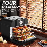 Horno Freidora de Aire Mecánico de 16L con AMZ Prime, el Mejor Horno Freidora de Aire de Sobremesa para Hornear, 8 Ajustes Preestablecidos, Tostar, Asar Pizza, Galletas, CE GS