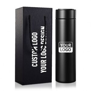 กระติกน้ำเก็บความร้อนสุญญากาศสแตนเลสสตีล 500 มล. แบบมีโลโก้สั่งทำ  กระบอกน้ำเก็บอุณหภูมิอัจฉริยะ ดีไซน์คลาสสิก - Product Image 2