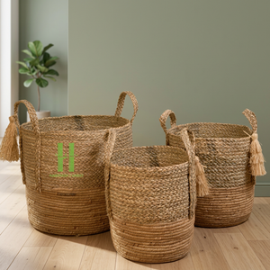 Wholesale Best Price Seagrass Storage <b>Basket</b> Handmade For Living Room Decoration And Restaurant Decor From Vietnam - Product Image 1