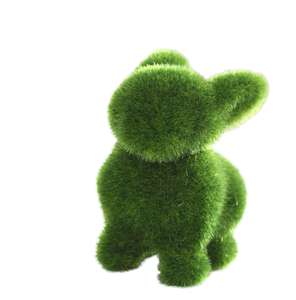 Figuras de animales de plástico de césped artificial verde (elefante conejo) resistente al agua resistente a los rayos UV para la decoración del hogar áreas de juego para niños - Product Image 1