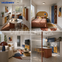 Casa Contenedor Modular de Acero de Ensamblaje Rápido y Diseño Contemporáneo para Uso en Hoteles, Oficinas, Almacenes, Dormitorios y Apartamentos