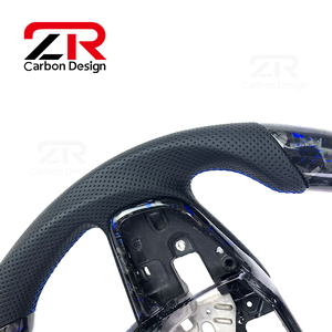 พวงมาลัย LED คาร์บอนไฟเบอร์ฟอร์จเกรดสำหรับฮอนด้าซีวิครุ่น10th รุ่น <span class=keywords><strong>Si</strong></span> Type R FK8 CR-V Accord XRV 2016-2021 - Product Image 3