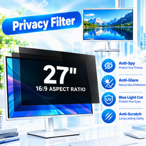 Filtro Privacy per <span class=keywords><strong>Monitor</strong></span> Desktop 27 Pollici 16:9, Anti-Spia, Anti-Riflesso, Anti-UV 180°, Vendita all'Ingrosso ° Protezione Privacy a Due Vie - Product Image 1