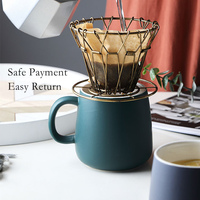 Tasse nordique moderne en céramique, 13oz, gratuite, vente en gros, style nordique, glacée, bleu, vert, rouge, pour café