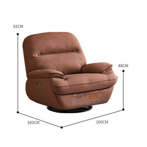 Fauteuil électrique moderne pour salon, fauteuil inclinable en cuir <span class=keywords><strong>de</strong></span> loisirs, fauteuil inclinable <span class=keywords><strong>large</strong></span>, fauteuil à bascule - Product Image 4