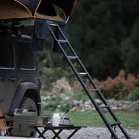 Tente de toit légère quatre saisons imperméable et anti-déchirure pour camping en plein air, SUV, voiture, double couche, matelas 60 mm, échelle télescopique