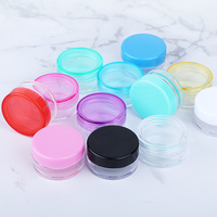 Contenants cosmétiques 3g 5g en plastique PS, pots à crème 3ml 5ml, mini pots ronds vides
