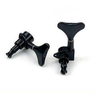 4 מיתרים שחורים 2+2 מכווני גיטרה בס אטומים, יתדות כיוון, ראשי מכונה לחלקי גיטרה בס - Product Image 4