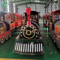 Train sans rail classique pour enfants et adultes, idéal pour les parcs d'attractions et les aires de jeux intérieures/extérieures, en promotion