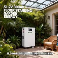 Baterai Lithium Ion 15kWh 48V 51.2V 300Ah untuk Sistem Tenaga Surya Terpasang di Dinding dengan Roda