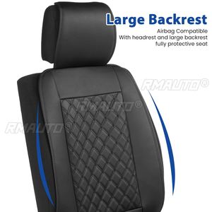 Housse de siège de voiture en cuir PU, 1 pièce, Compatible avec les airbags, antidérapante, universelle, convient à la plupart des housses automobiles, protection de siège automobile, intérieur - Product Image 6