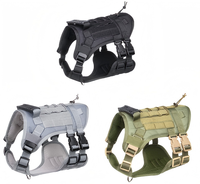 Gilet tactique personnalisé en tissu Oxford durable pour animaux de compagnie, manteau rafraîchissant robuste, harnais de poitrine et laisses pour l'entraînement extérieur des chiens