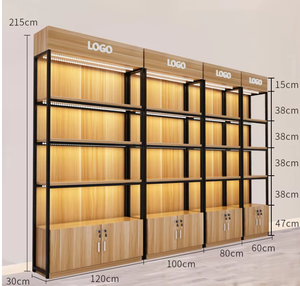 Scaffale Espositivo in Metallo e Legno Kainice <span class=keywords><strong>per</strong></span> Negozi di Cosmetici e <span class=keywords><strong>Librerie</strong></span> con Illuminazione LED - Product Image 3