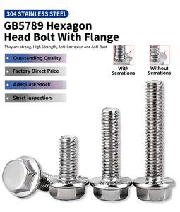 Vis à tête cylindrique à six pans creux en acier inoxydable 304 M3 M4 M5 M6 M8 M10 avec bride dentée - Product Image 2