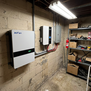Système de stockage d'énergie solaire <span class=keywords><strong>Growatt</strong></span> pour installation autonome, onduleur 5000W hors réseau, batterie murale LiFePO4 10KWh 240VAC USA - Product Image 1