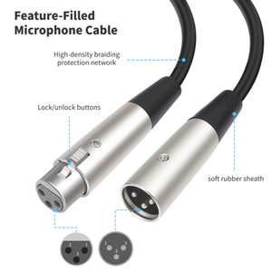 Câble audio blindé XLR 3 broches mâle-femelle avec gaine en PVC pour console de mixage et <span class=keywords><strong>lecteur</strong></span> <span class=keywords><strong>DVD</strong></span> - Product Image 4