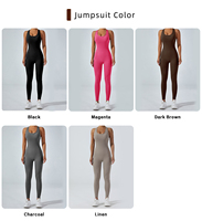 Combinaison de yoga amincissante pour femme, ultra douce, col en U, dos ouvert, style activewear, vente en gros