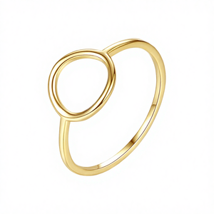 New Original 925 Sterling Silver Oval Geometric Irregularly Shaped <b>Open</b>-work <b>Ring</b> for Women Engagement Party Simple Accessory - Product Image 2