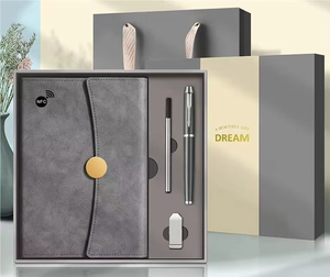 会社オフィスコーポレートギフトビジネスセットプロモーションレザーNFCチップスマートノート日記<span class=keywords><strong>3</strong></span> in 1ペンSeとボックスギフト付き - Product Image 1