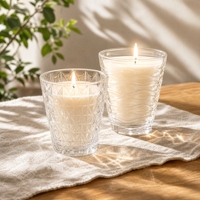 Vase à bougie en verre vide réutilisable, épais et robuste, pour décoration d'intérieur, table de mariage et aromathérapie
