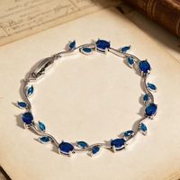 Bracelet en cristal pour femme, motif fleur, diamant coloré, zircon, feuille, pétale, tulipe, à prix de gros