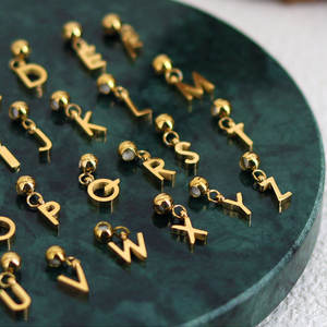 Pendentifs et breloques personnalisés en acier inoxydable 316L plaqué or 14K 18K PVD pour la création de bijoux - Product Image 2