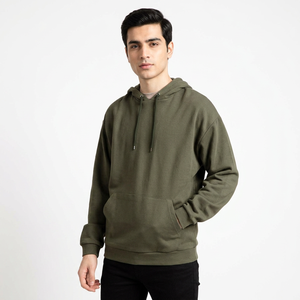 Sudadera con Capucha Lisa de Algodón 100% para Hombre, Talla Grande, Estilo Urbano, Personalizable con Logotipo Bordado o Impresión Digital, Invierno 2026 - Product Image 1
