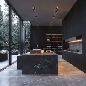 Modular Modern Solid Wood <b>Kitchen</b> Cabinet Sets with Base Cabinets-Durable Design - Product Image 1