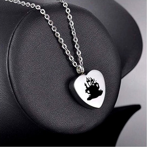 Stainless Steel <strong>Heart</strong> Cremation Ashes Pendant Jewelry Memorial Ashes Necklace Halloween <strong>Night</strong> of Horror - Product Image 5