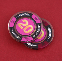 Jetons de jeu en acrylique de formes variées, motifs personnalisés, ronds et carrés, pour le carnaval