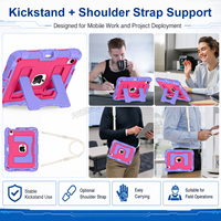 Étui en silicone PC Armor avec support, sangle d'épaule et porte-stylo pour iPad Mini 6 7 8.3 2021 2024 OEM ODM