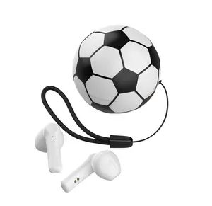 World Cup Football Shape TWS Earbuds Wireless Earphones with Microphone for Promotion Gift