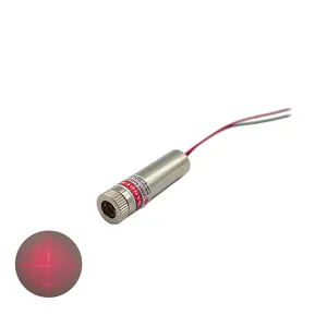 Módulo de diodo laser vermelho circular de grau industrial D12mm 650nm 10mW com foco ajustável compacto de venda quente