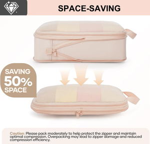 Set di 9 cubi di compressione per l'organizzazione dei bagagli da viaggio, espandibili, con borsa per scarpe - Product Image 3