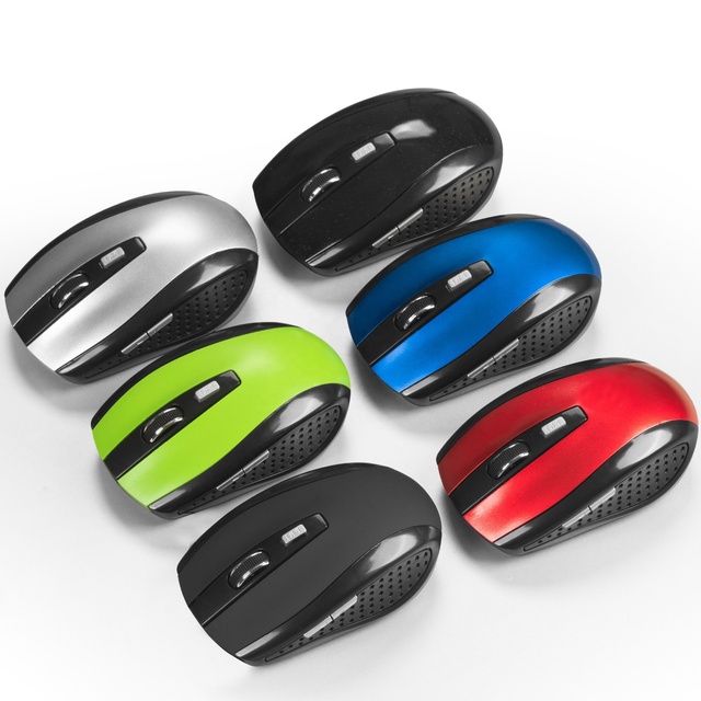 Ergonomic Mini Optical Mouse Portable USB Computer Battery 2.4GHz Wireless PC Office Receiver Portable for Mobile Use