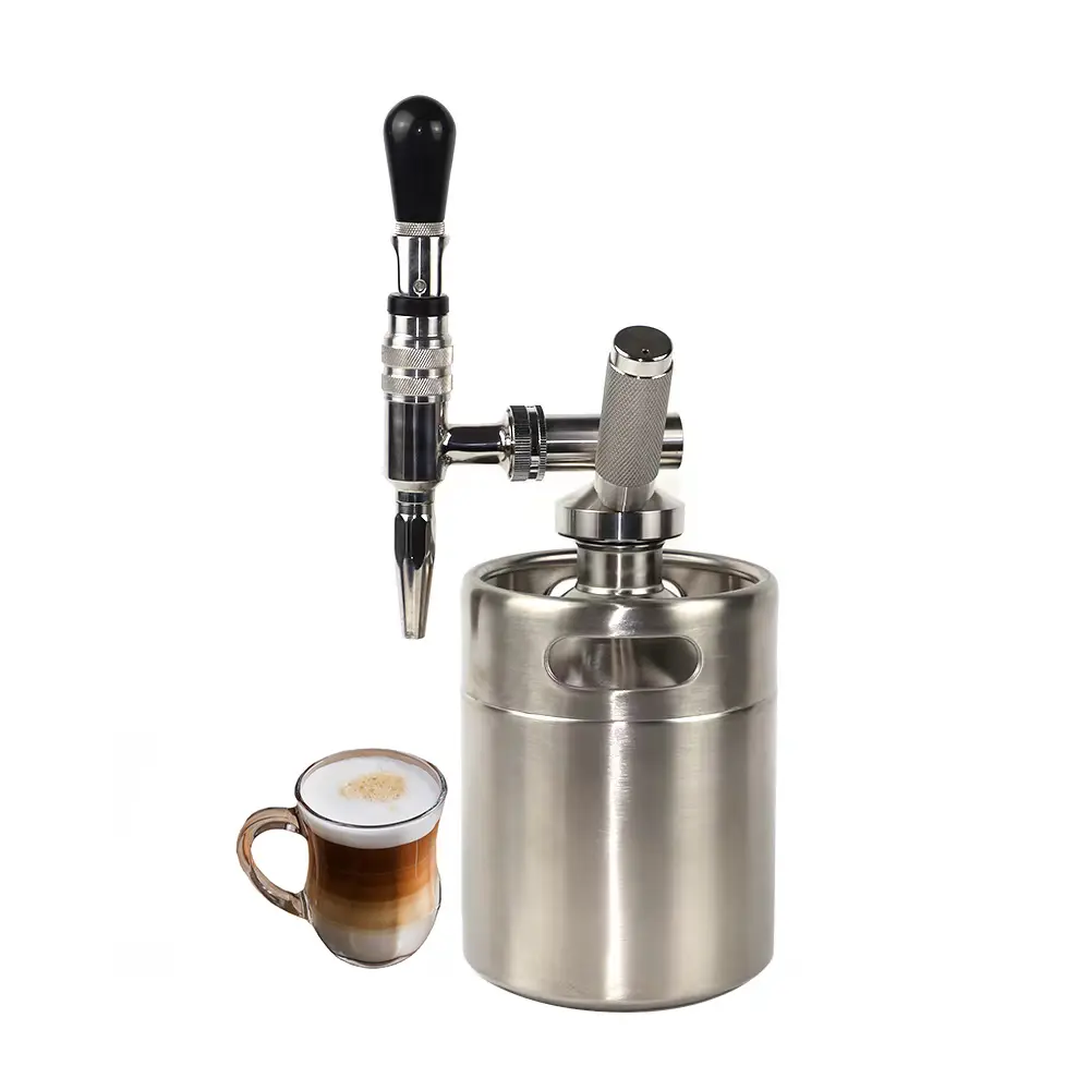 環境にやさしい再利用可能なコーヒー樽窒素コーヒーグローラーマシンディスペンサー5L
