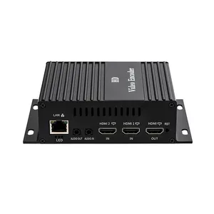 HAIWEI H.265 4k@30 HDMI/ IP/ Audio Loop out Multifunctional SRT P2P Encoder & Decoder & Transcoder & Mixer with USB Recording